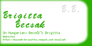 brigitta becsak business card